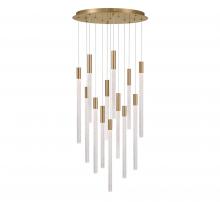 Lib & Co. CA 12272-037 - Gravina ,13 Light LED Chandelier, Brushed Brass, Clear Crystal