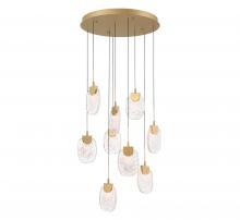 Lib & Co. CA 12289-030 - Castelo, 9 Light Round LED Chandelier, Painted Antique Brass