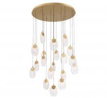 Lib & Co. CA 12290-030 - Castelo, 19 Light Round LED Chandelier, Painted Antique Brass