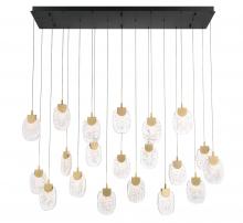 Lib & Co. CA 12295-02 - Castelo, 20 Light Rectangular LED Chandelier, Matte Black