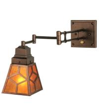  108400 - 5-14" Wide Diamond Craftsman Swing Arm Wall Sconce