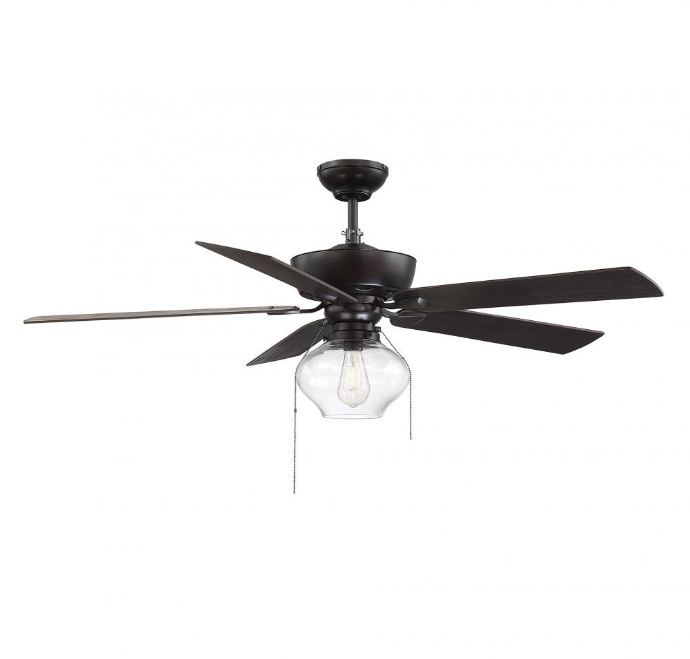 52&#34; 1-Light Ceiling Fan in Oil Rubbed Bronze