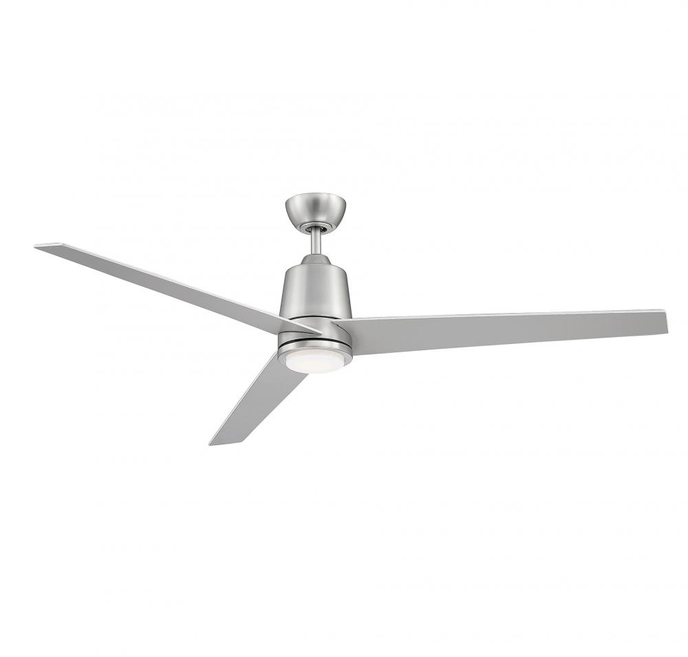 56&#34; LED Ceiling Fan in Brushed Nickel