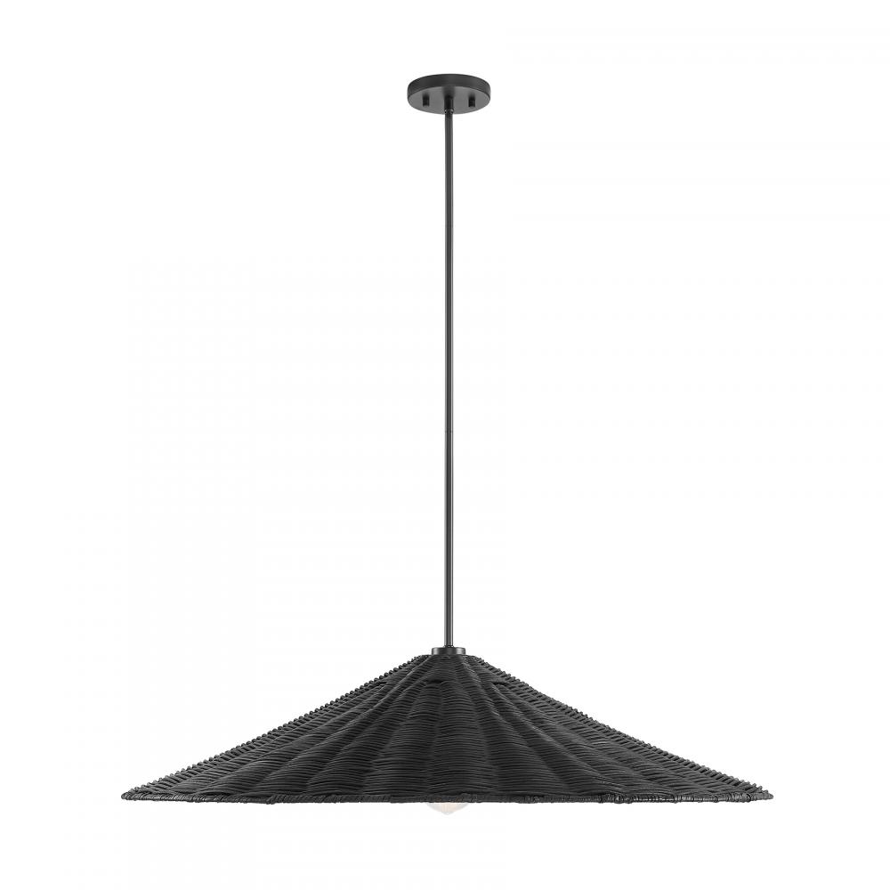 1-Light Pendant in Matte Black