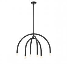 Savoy House Meridian CA M100115MBK - 6-Light Chandelier in Matte Black