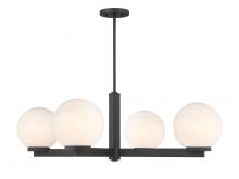 Savoy House Meridian CA M100123MBK - 4-Light Chandelier in Matte Black