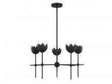 Savoy House Meridian CA M100131MBK - 5-Light Chandelier in Matte Black