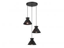 Savoy House Meridian CA M100139MBK - 3-Light Multi-Point Chandelier in Matte Black