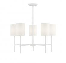 Savoy House Meridian CA M10067BQW - 5-Light Chandelier in Bisque White