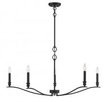 Savoy House Meridian CA M10086MBK - 5-Light Chandelier in Matte Black