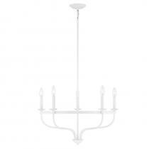 Savoy House Meridian CA M10087BQW - 5-Light Chandelier in Bisque White