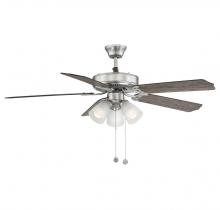 Savoy House Meridian CA M2021BNRV - 52" 3-Light Ceiling Fan in Brushed Nickel