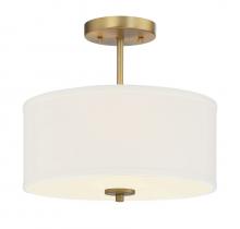 Savoy House Meridian CA M60008NB - 2-light Ceiling Light In Natural Brass