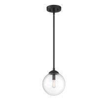 Savoy House Meridian CA M70067MBK - 1-Light Mini Pendant in Matte Black