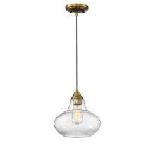 Savoy House Meridian CA M70080NB - 1-Light Mini Pendant in Natural Brass