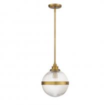 Savoy House Meridian CA M70100NB - 1-Light Mini Pendant in Natural Brass