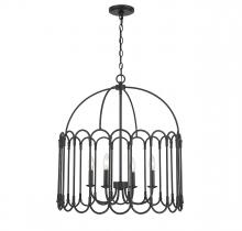 Savoy House Meridian CA M7029MBK - 4-Light Pendant in Matte Black