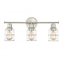 Savoy House Meridian CA M80004BN - 3-Light Bathroom Vanity Light in Brushed Nickel