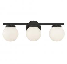 Savoy House Meridian CA M80023MBK - 3-Light Bathroom Vanity Light in Matte Black