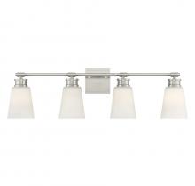 Savoy House Meridian CA M80056BN - 4-Light Bathroom Vanity Light in Brushed Nickel