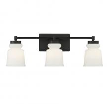 Savoy House Meridian CA M80058MBK - 3-Light Bathroom Vanity Light in Matte Black