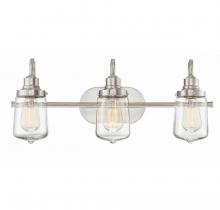 Savoy House Meridian CA M80070BN - 3-Light Bathroom Vanity Light in Brushed Nickel