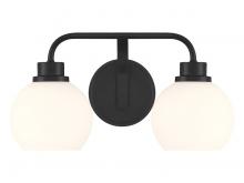 Savoy House Meridian CA M80080MBK - 2-Light Bathroom Vanity Light in Matte Black