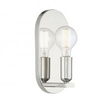 Savoy House Meridian CA M90059PN - 1-Light Wall Sconce in Polished Nickel