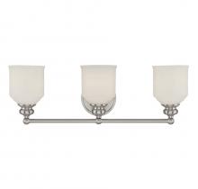  8-6836-3-SN - Melrose 3-Light Bathroom Vanity Light in Satin Nickel