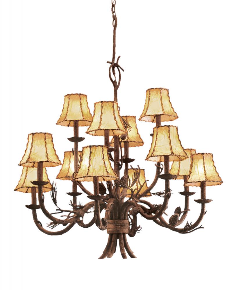 Ponderosa 12 Light Chandelier