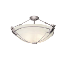 Kalco 4844PS/ECRU - Grande 24 Inch Semi Flush Mount