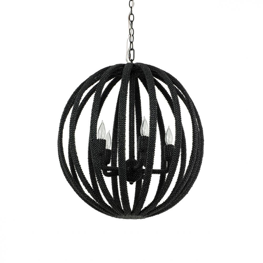 Madera Coco Chandelier Black