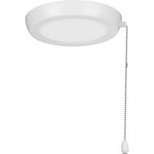  P260002-028-30 - AirPro 7" 1-Light Satin White Integrated LED Transitional Edgelit Ceiling Fan Light Kit and Opal