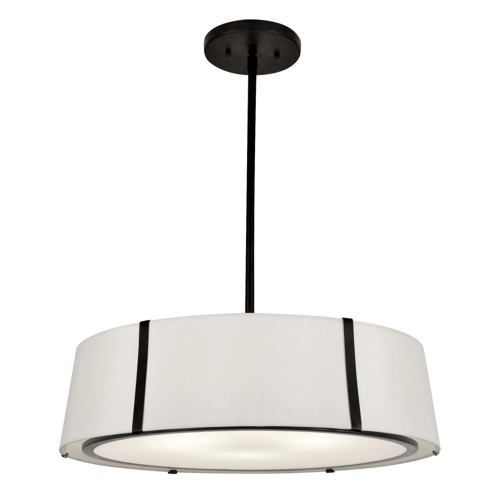 Fulton 6 Light Matte Black Chandelier