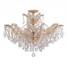 Crystorama 4439-GD-CL-SAQ_CEILING - Maria Theresa 6 Light Spectra Crystal Gold Semi Flush Mount