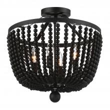 Crystorama 604-MK_CEILING - Rylee 4 Light Matte Black Semi Flush Mount