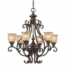 Crystorama 7416-BU - Norwalk 6 Light Bronze Umber Chandelier