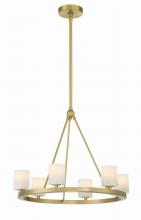 Crystorama ARA-10264-SB-ST - Aragon 6 Light LED Soft Brass Chandelier