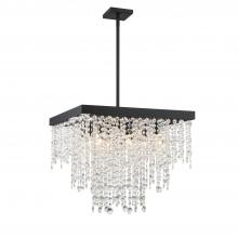 Crystorama WIN-618-BF-CL-MWP - Winham 8 Light Black Forged Chandelier