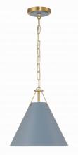  XAV-B8301-VG-BL - Xavier 1 Light Vibrant Gold + Blue Mini Pendant