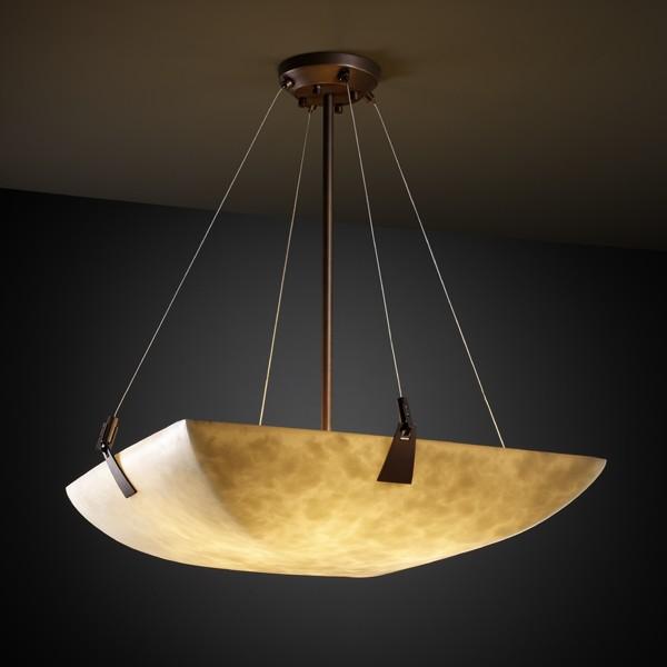 48&#34; LED Pendant Bowl w/ Tapered Clips