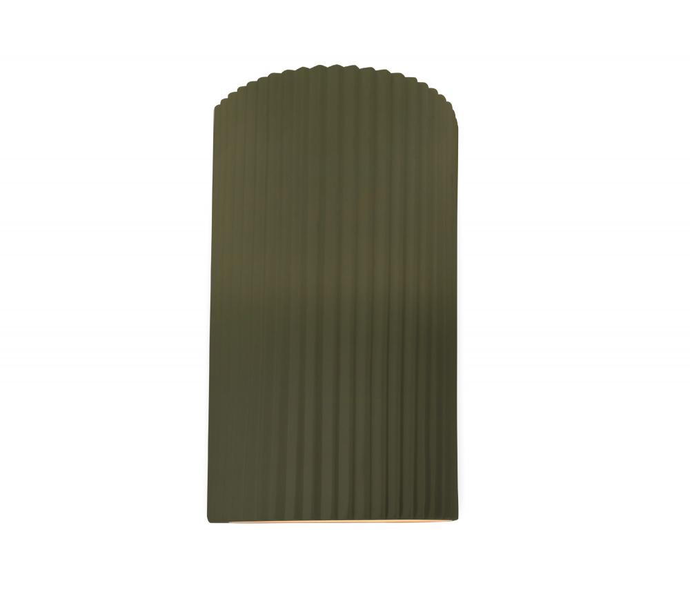 Large ADA Pleated Cylinder Wall Sconce