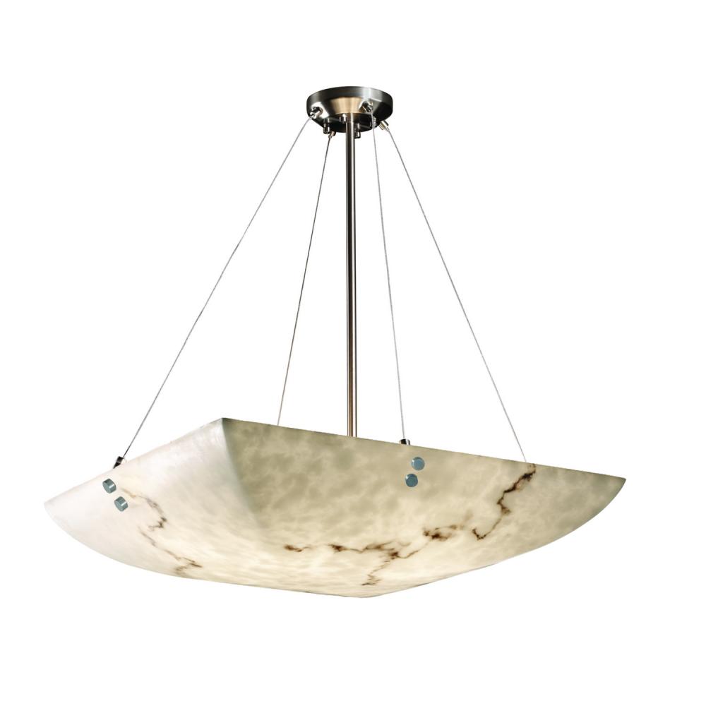 48&#34; Pendant Bowl w/ PAIR CYLINDRICAL FINIALS