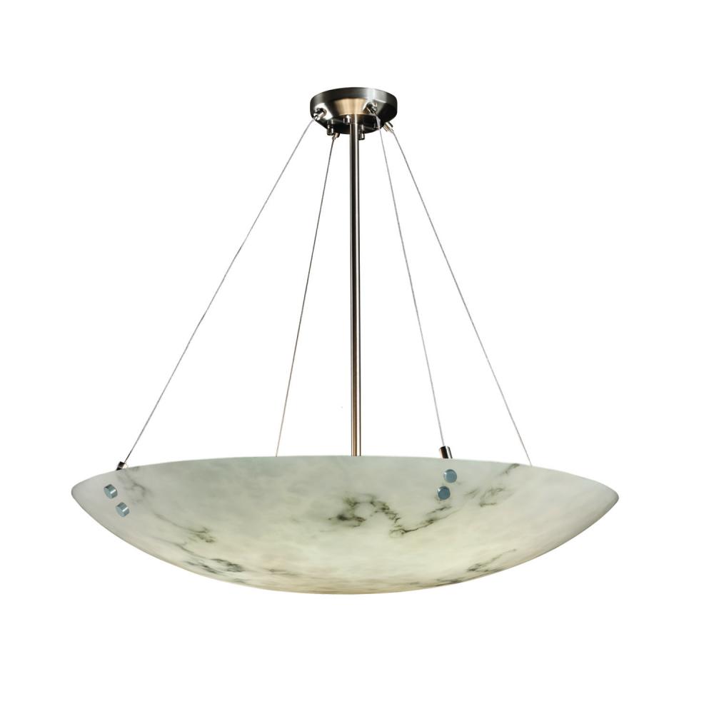 48&#34; Pendant Bowl w/ PAIR CYLINDRICAL FINIALS