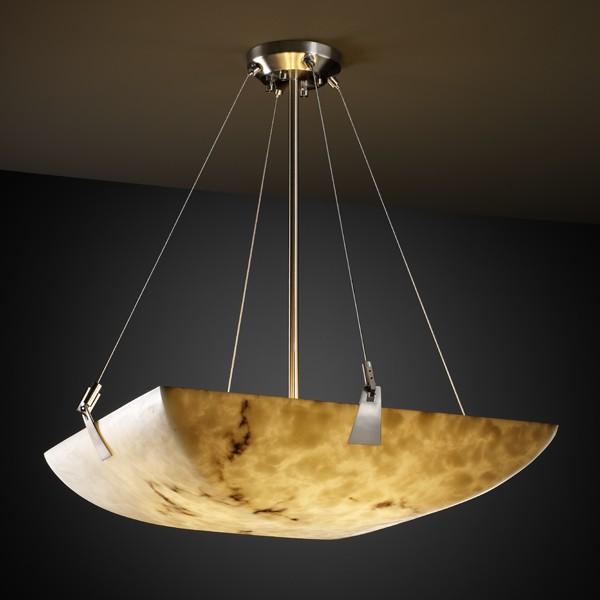 48&#34; LED Pendant Bowl w/ Tapered Clips