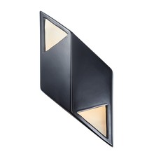 Justice Design Group CER-5835-BKMT - Small ADA Rhomboid Left LED Wall Sconce