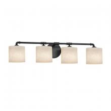 Justice Design Group CLD-8464-30-MBLK - Bronx 4-Light Bath Bar