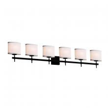 Justice Design Group FAB-8416-30-WHTE-MBLK - Union 6-Light Bath Bar