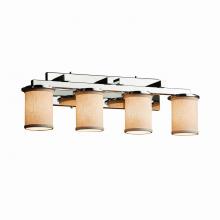 Justice Design Group FAB-8774-10-CREM-CROM - Dakota 4-Light Bath Bar