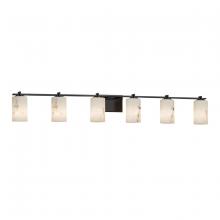 Justice Design Group FAL-8446-10-MBLK - Era 6-Light Bath Bar